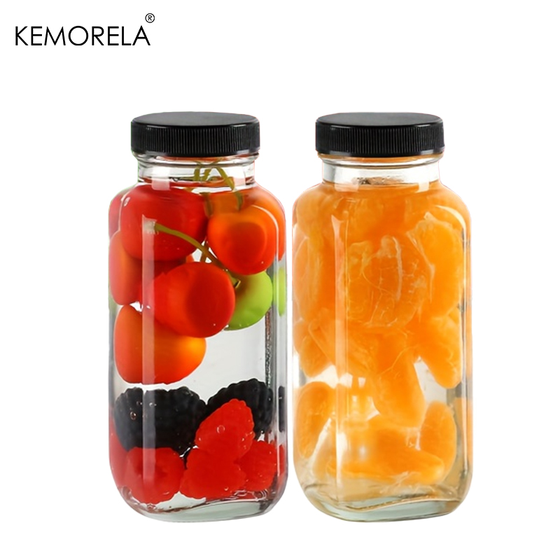 Meal Prep Juice Bottles - 2/4PCS 350ML ขวด LeakProof ขวดน้ําวินเทจสําหรับคั้นน้ําซอสร้อน Kombucha