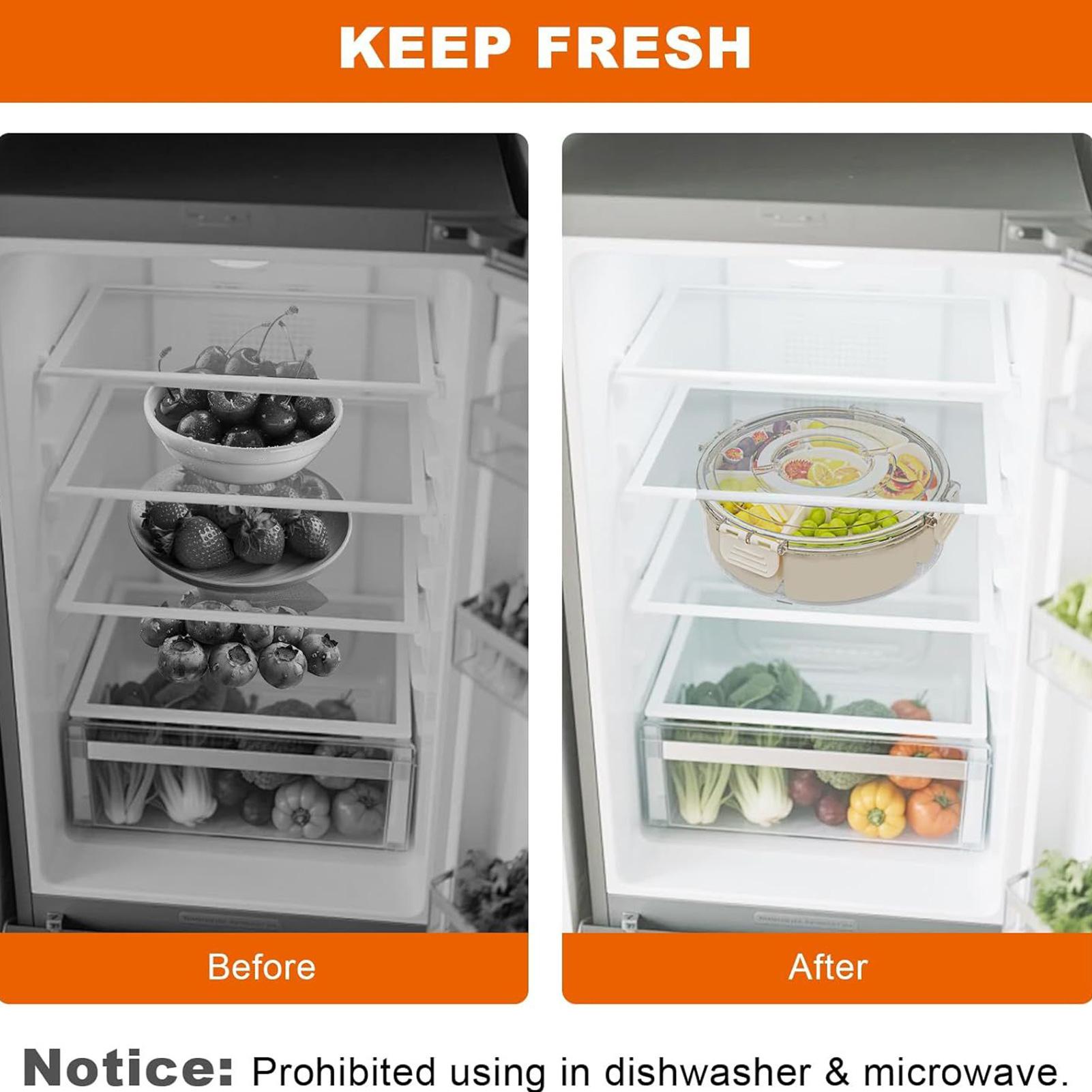Meal Prep Veggie - กล่องใส่อาหารแบบแบ่งช่อง 6 ช่อง พร้อมฝาและหูหิ้ว กล่องเตรียมอาหารแบบใช้ซ้ำได้ ปิดผนึกอย่างดี
