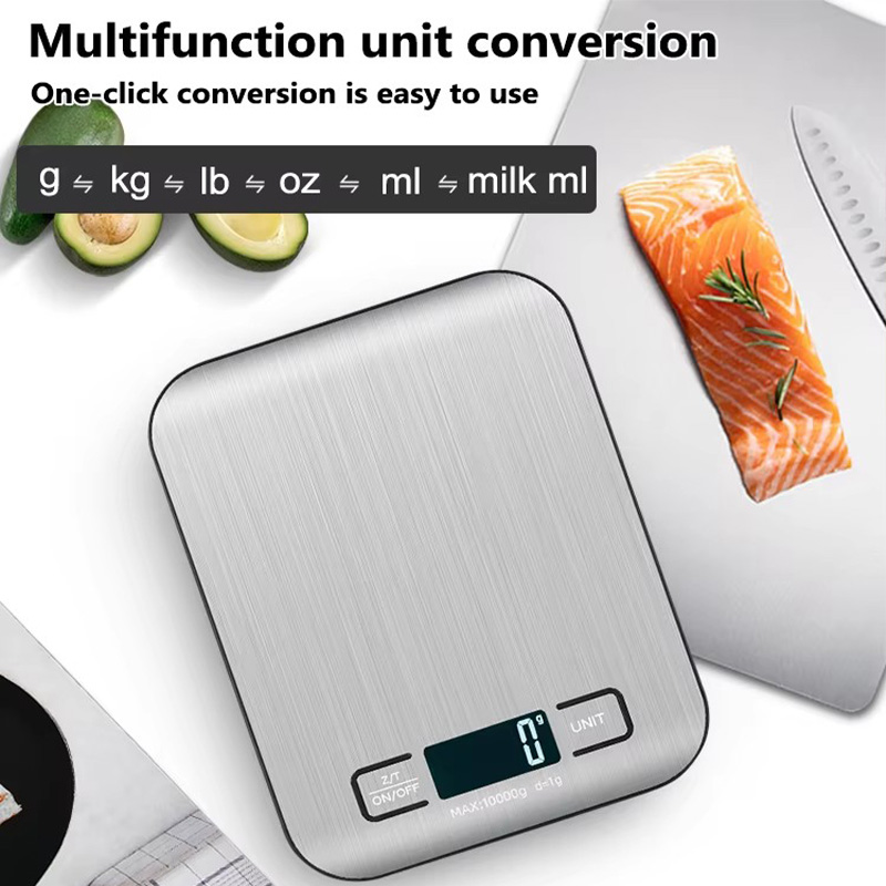 Portion Scale Digital - จอแสดงผล LCD เครื่องชั่งในครัว เครื่องชั่งดิจิตอลที่แม่นยำ 10 กก.