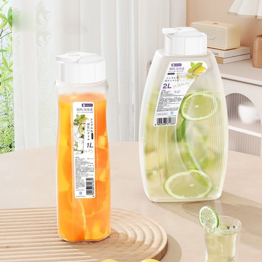 Meal Prep Juice Bottles - ใหม่ 1L/2L กาต้มน้ำเย็นทนทานพร้อมฝาปิด กาต้มน้ำผลไม้ เกรดอาหาร ความจุขนาดใหญ่