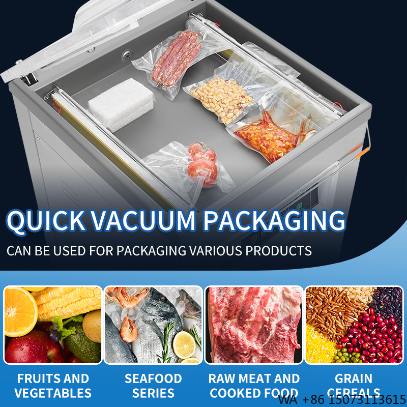 Meal Prep Kitchen - เครื่องซีลสูญญากาศแบบแนวตั้ง รุ่น DZ-500 แบบห้องเดียว กึ่งอัตโนมัติ พร้อมมอเตอร์