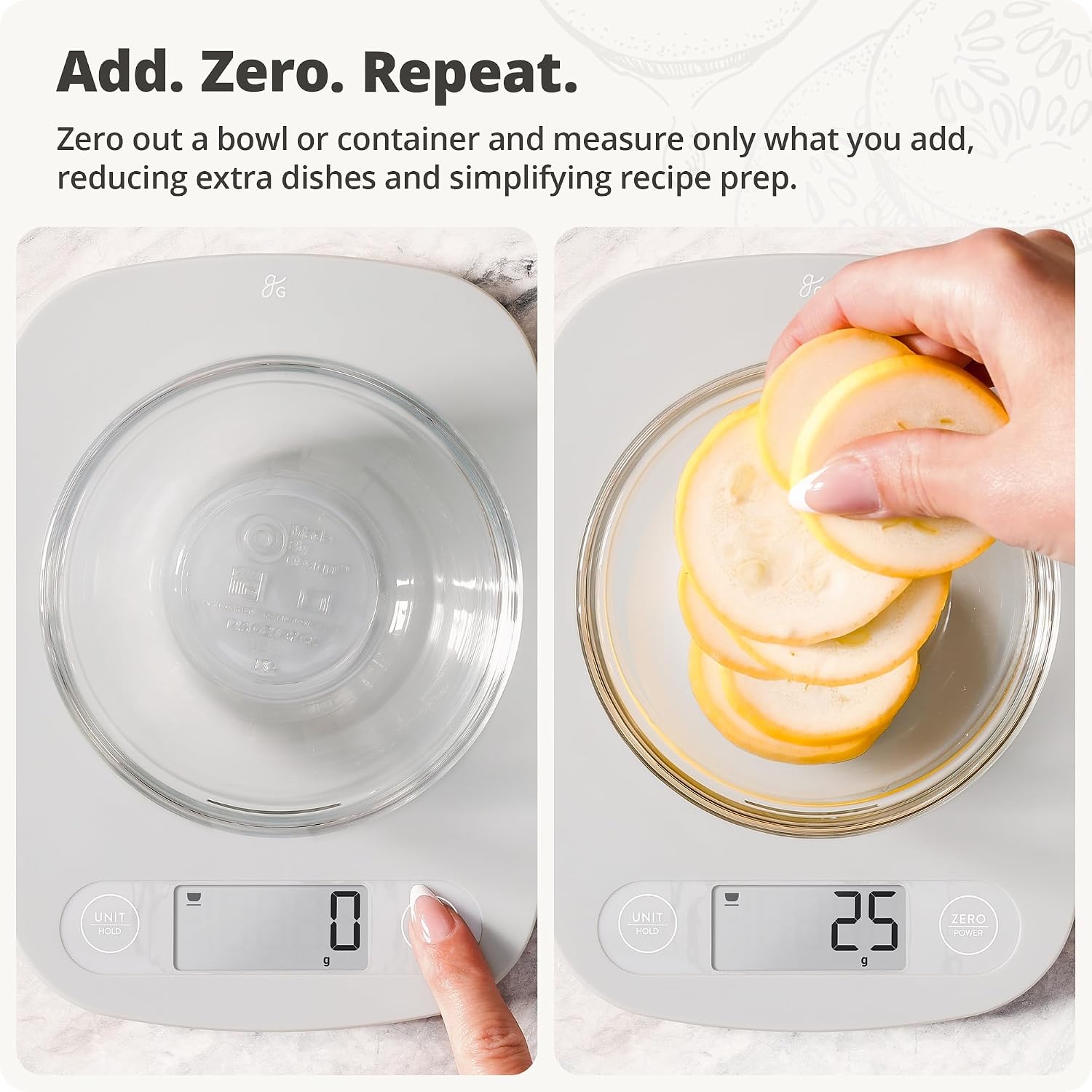 Portion Scale Digital - เครื่องชั่งอาหารรุ่นใหม่ปี 2026 ดีไซน์บางและกะทัดรัด ความแม่นยำ 1 กรัม