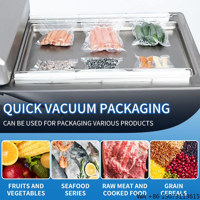Meal Prep Kitchen - เครื่องซีลสูญญากาศแบบสองห้อง รุ่น DZ-500 สำหรับบรรจุภัณฑ์แบบซอง ผลิตโดยโรงงานผู้ผลิตเครื่องซีลสูญญากาศแบบสองห้อง