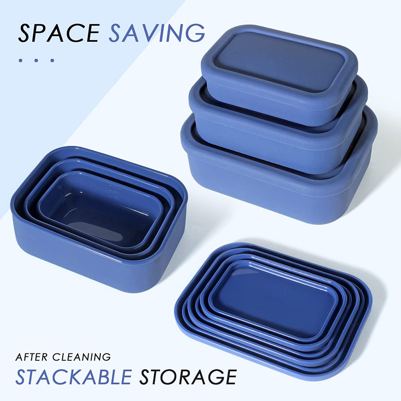 Meal Prep Tupperware - กล่องอาหารกลางวัน Bento ทนต่อการรั่วนํากลับมาใช้ใหม่ปลอดสาร BPA ภาชนะเตรียมอาหารอาหารกล่องเก็บอาหารซิลิโคนกล่อง Bento