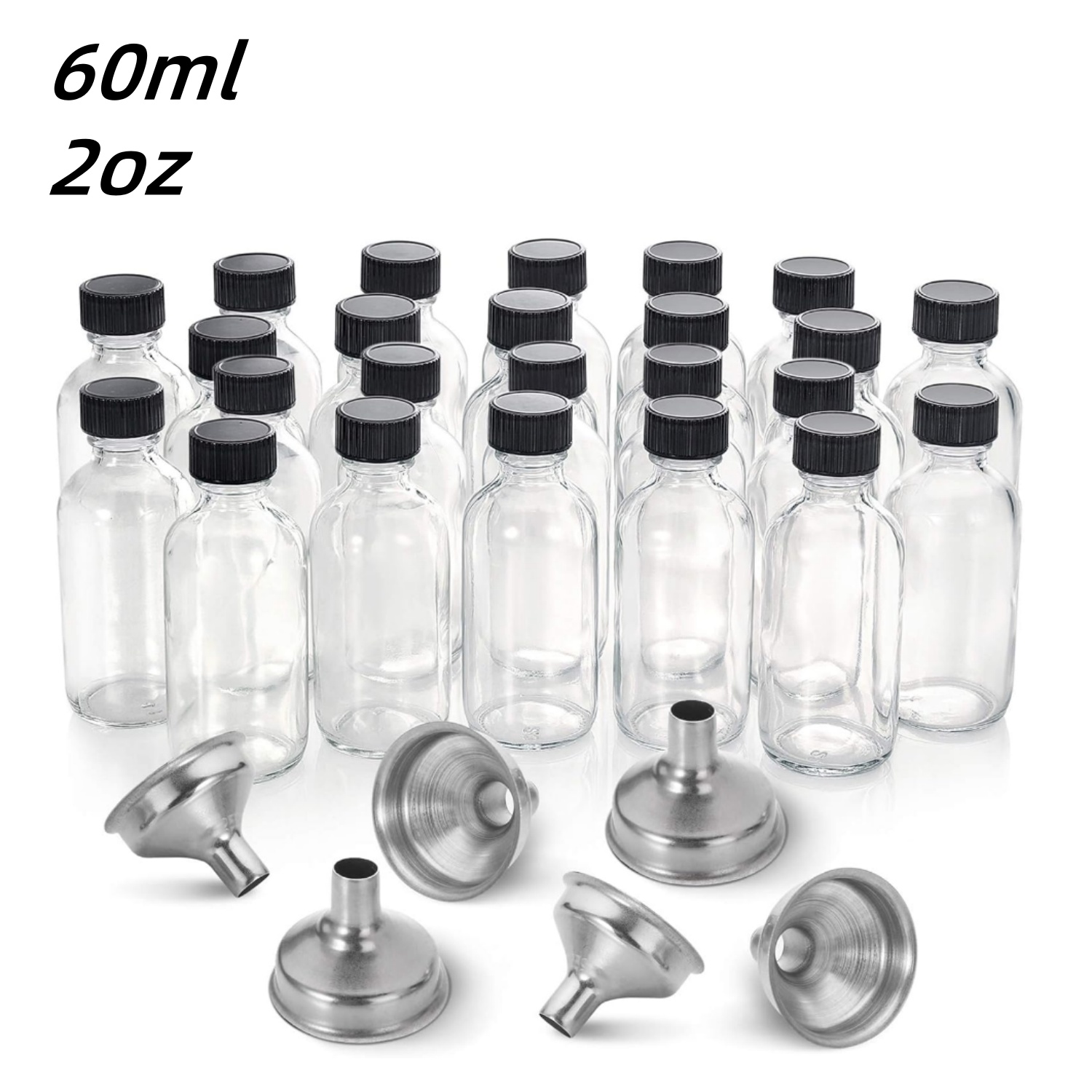 Meal Prep Juice Bottles - ขวดแก้วสำหรับบรรจุของเหลวแบบทันสมัย พร้อมฝาปิด มีให้เลือก 10/20/30 ชิ้น เหมาะสำหรับน้ำขิง