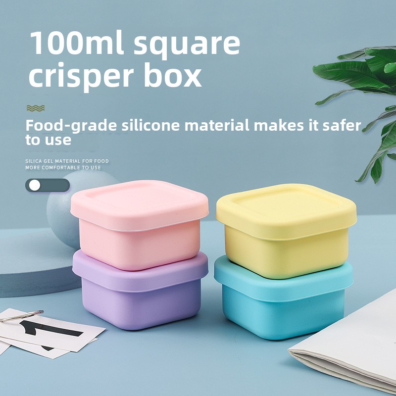 Meal Prep Tupperware - กล่องเบนโตะซิลิโคนขนาดเล็ก 5 สี - ใช้ซ้ำได้ (ล้างในเครื่องล้างจานได้)
