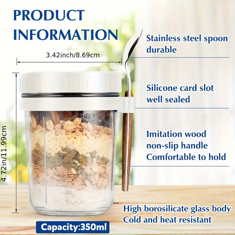 แก้วโอ๊ตมีล 1 ชิ้น/2 ชิ้น พร้อ - Meal Prep Glass บทวิจารณ์และราคา