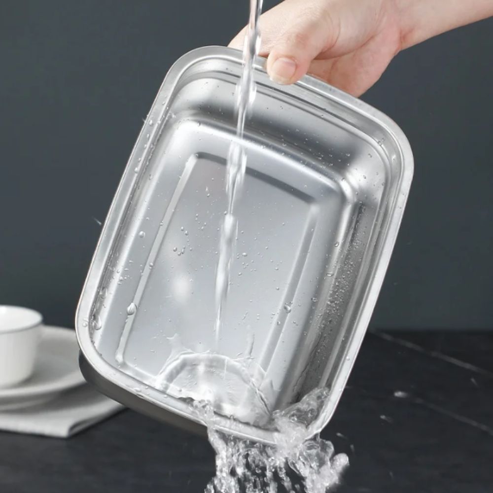 สแตนเลสตั้งแคมป์กล่องอาหารกลาง - Meal Prep Tupperware บทวิจารณ์และราคา