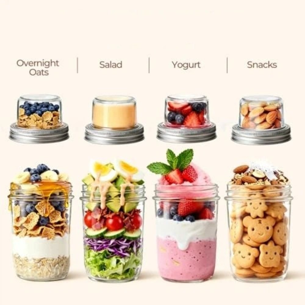 แก้วโยเกิร์ตสองชั้นแบบป้องกันก - Meal Prep Glass บทวิจารณ์และราคา