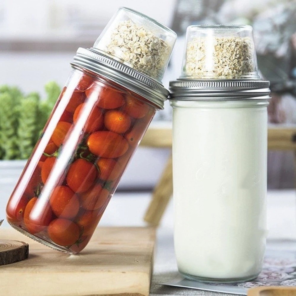 แก้วโยเกิร์ตสองชั้นแบบป้องกันก - Meal Prep Glass บทวิจารณ์และราคา