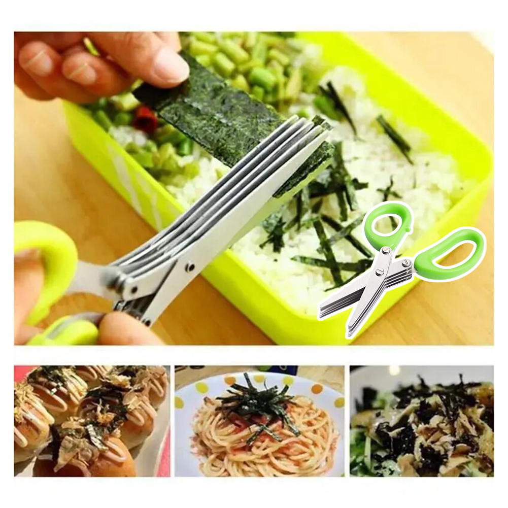 กรรไกรตัดสมุนไพรสแตนเลส 5 ใบมี - Meal Prep Veggie บทวิจารณ์และราคา