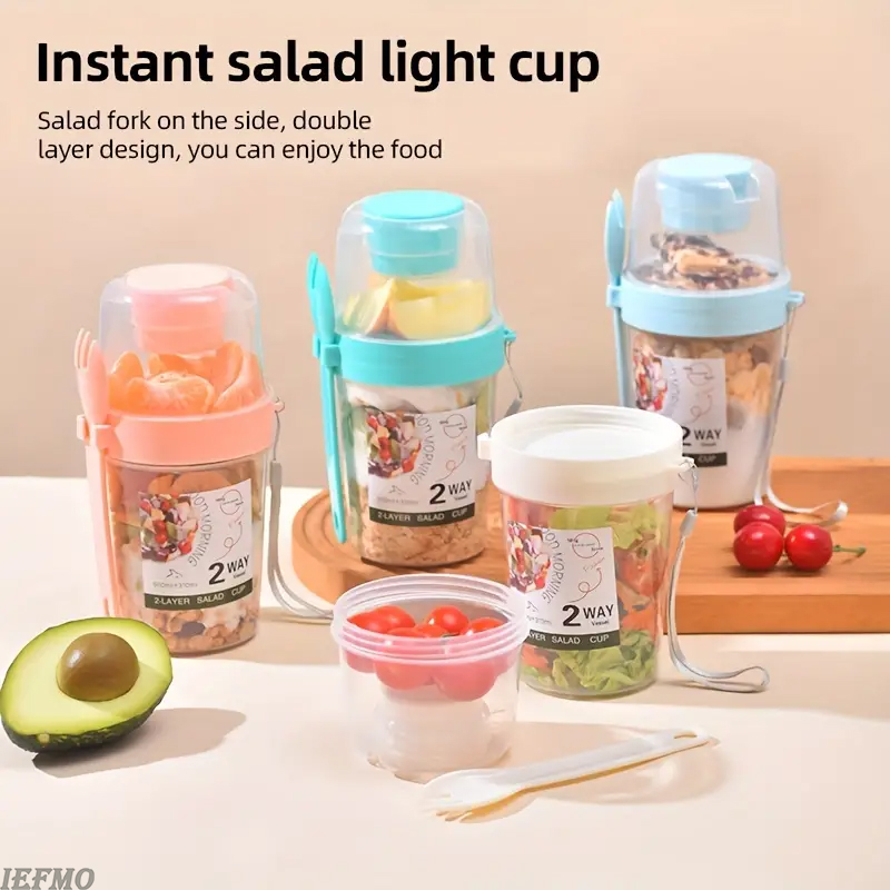 ชุดชามสลัดพกพาพร้อมส้อมในตัวแล - Meal Prep Veggie บทวิจารณ์และราคา