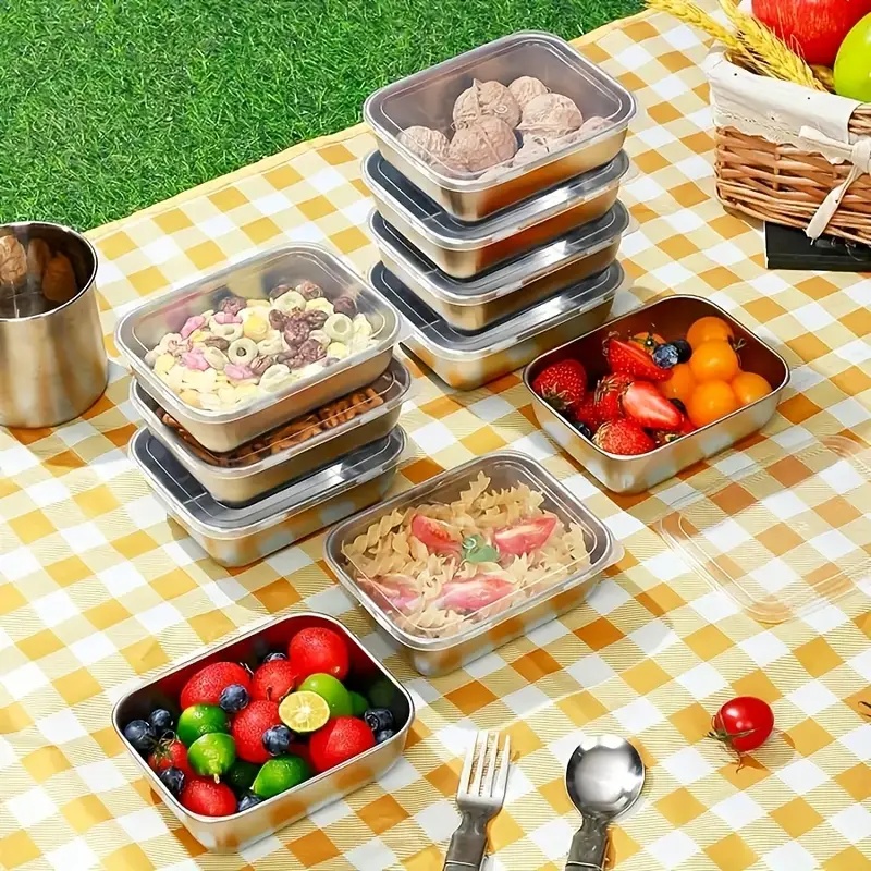 กล่องเก็บอาหารสแตนเลส 5 ชิ้น ก - Meal Prep Kitchen บทวิจารณ์และราคา