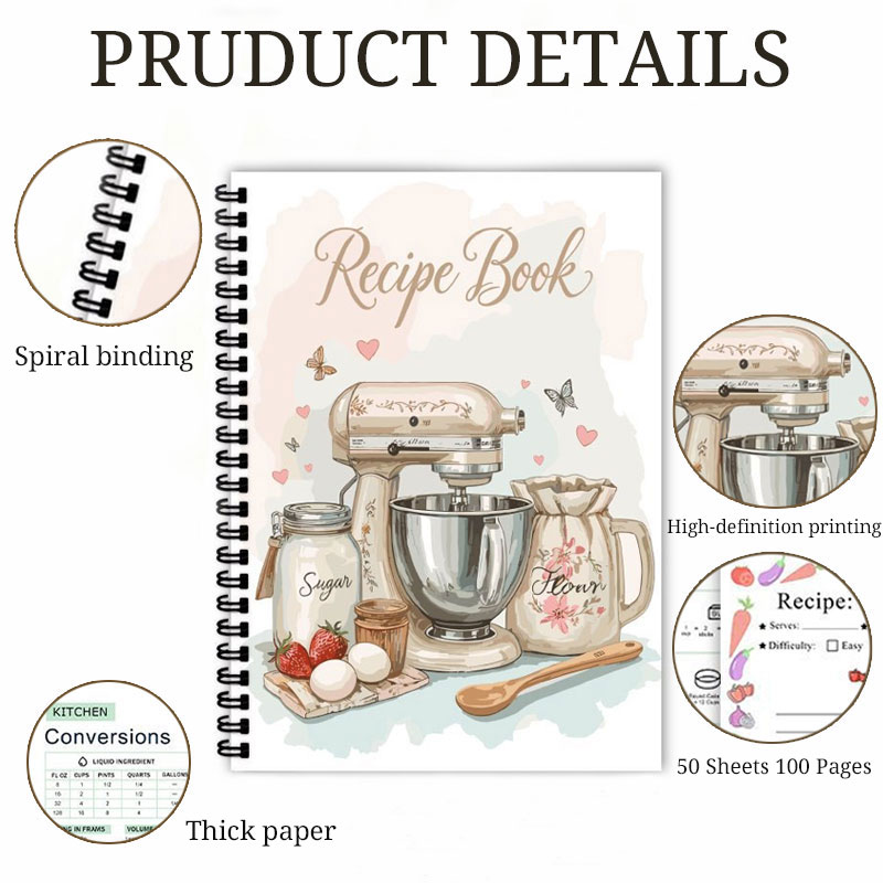สมุดบันทึกสูตรอาหาร 100 แผ่น ส - Meal Prep Plan บทวิจารณ์และราคา