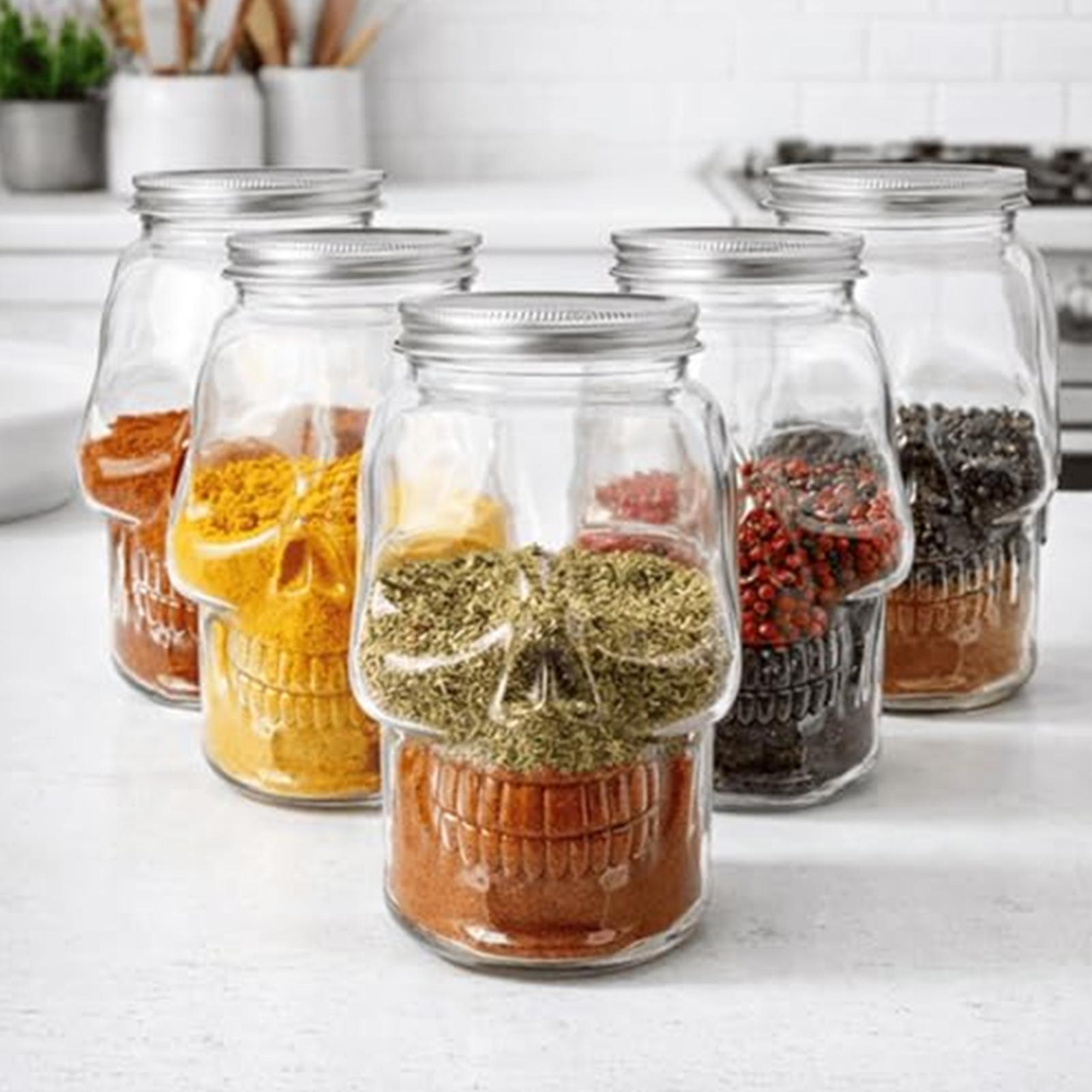 ขวดโหลใสทรงกระโหลกพร้อมฝาปิด ป - Meal Prep Meal Ideas บทวิจารณ์และราคา