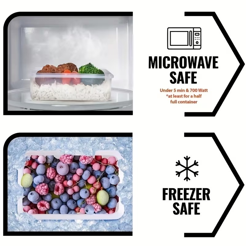 กล่องเก็บอาหารใส 4 ชิ้น พร้อมฝ - Meal Prep Tupperware บทวิจารณ์และราคา