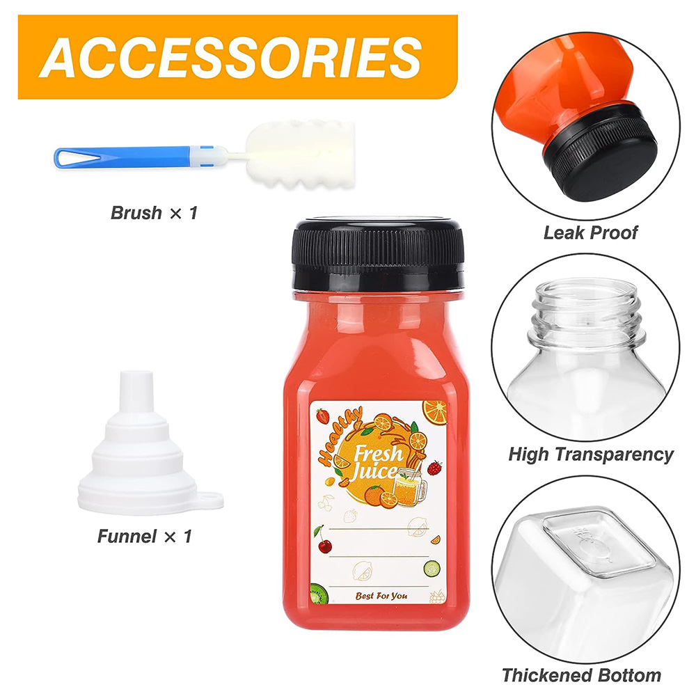 ขวดน้ำพลาสติก4ออนซ์พร้อมฝาปิดส - Meal Prep Juice Bottles บทวิจารณ์และราคา