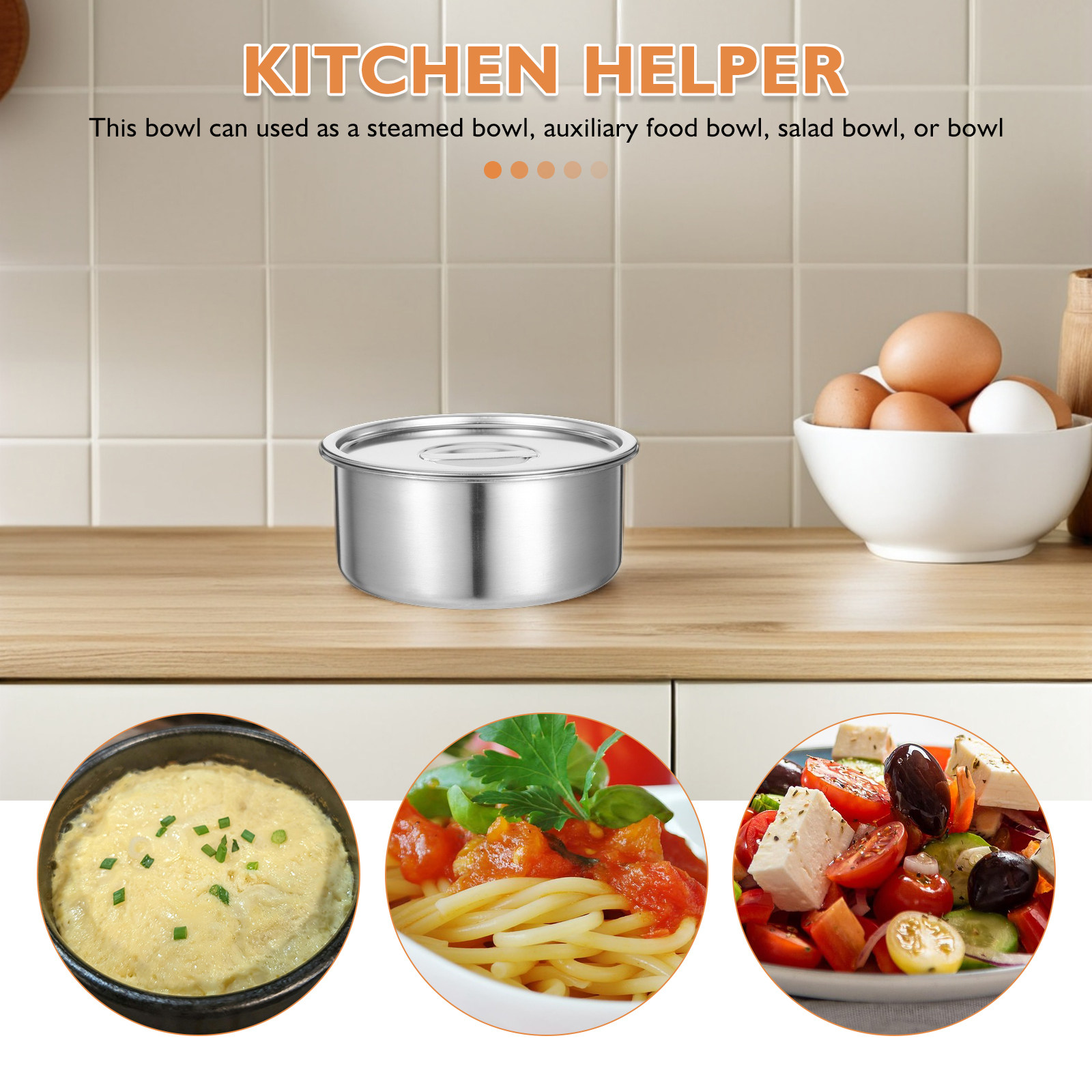 ชามไข่นึ่งสแตนเลส 14 ซม. พร้อม - Meal Prep Kitchen บทวิจารณ์และราคา