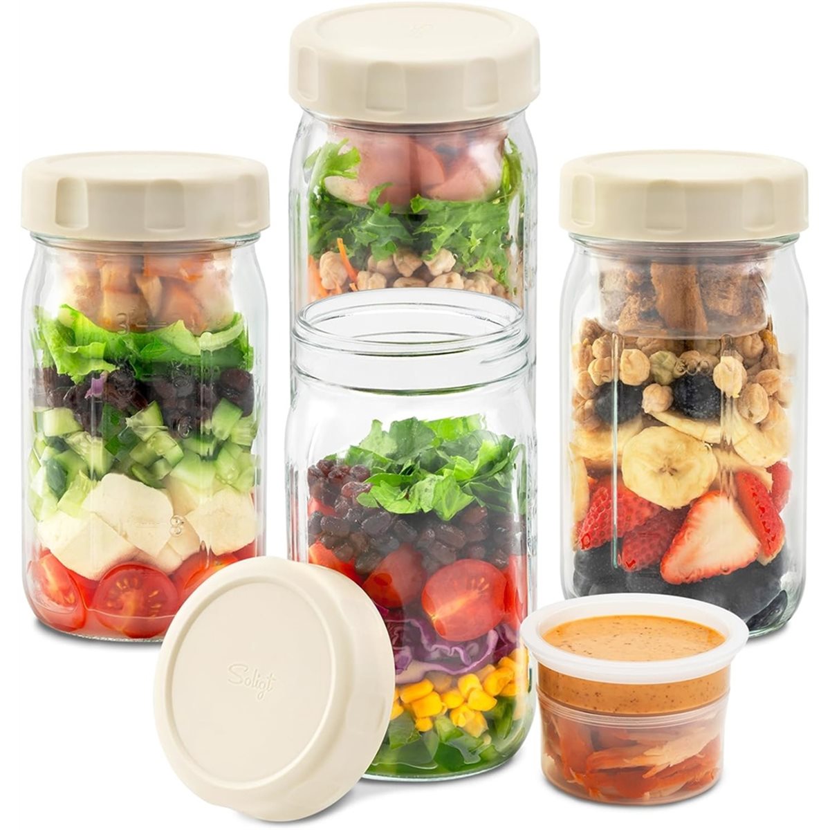 A67T ชุดใหม่ 4 ชิ้น โหลแก้วใส่ - Meal Prep Glass บทวิจารณ์และราคา
