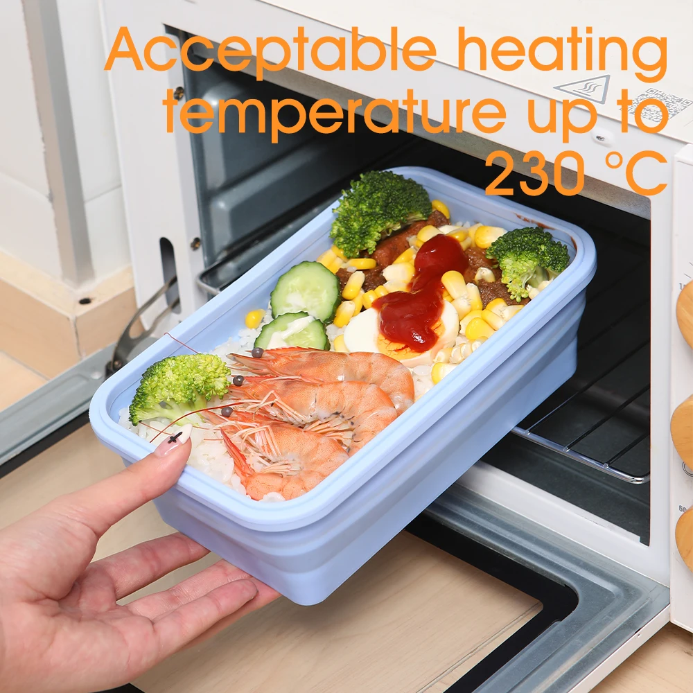 4 ชิ้น/เซ็ตซิลิโคนสี่เหลี่ยมผื - Meal Prep Tupperware บทวิจารณ์และราคา