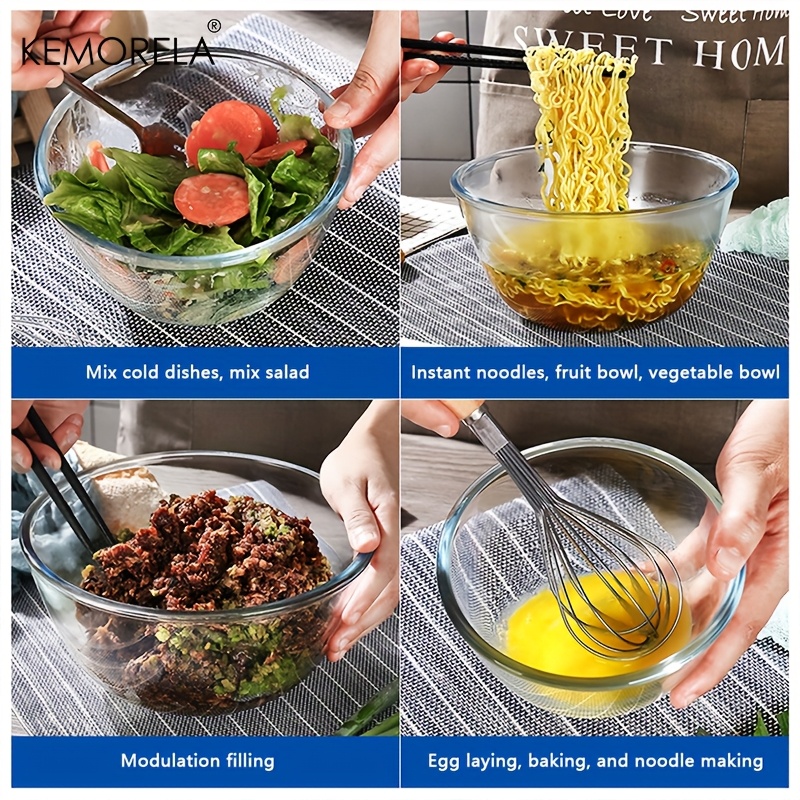 ชามผสมอาหารแบบลึก 1 ชิ้น - ชาม - Meal Prep Glass Containers Oven Safe บทวิจารณ์และราคา