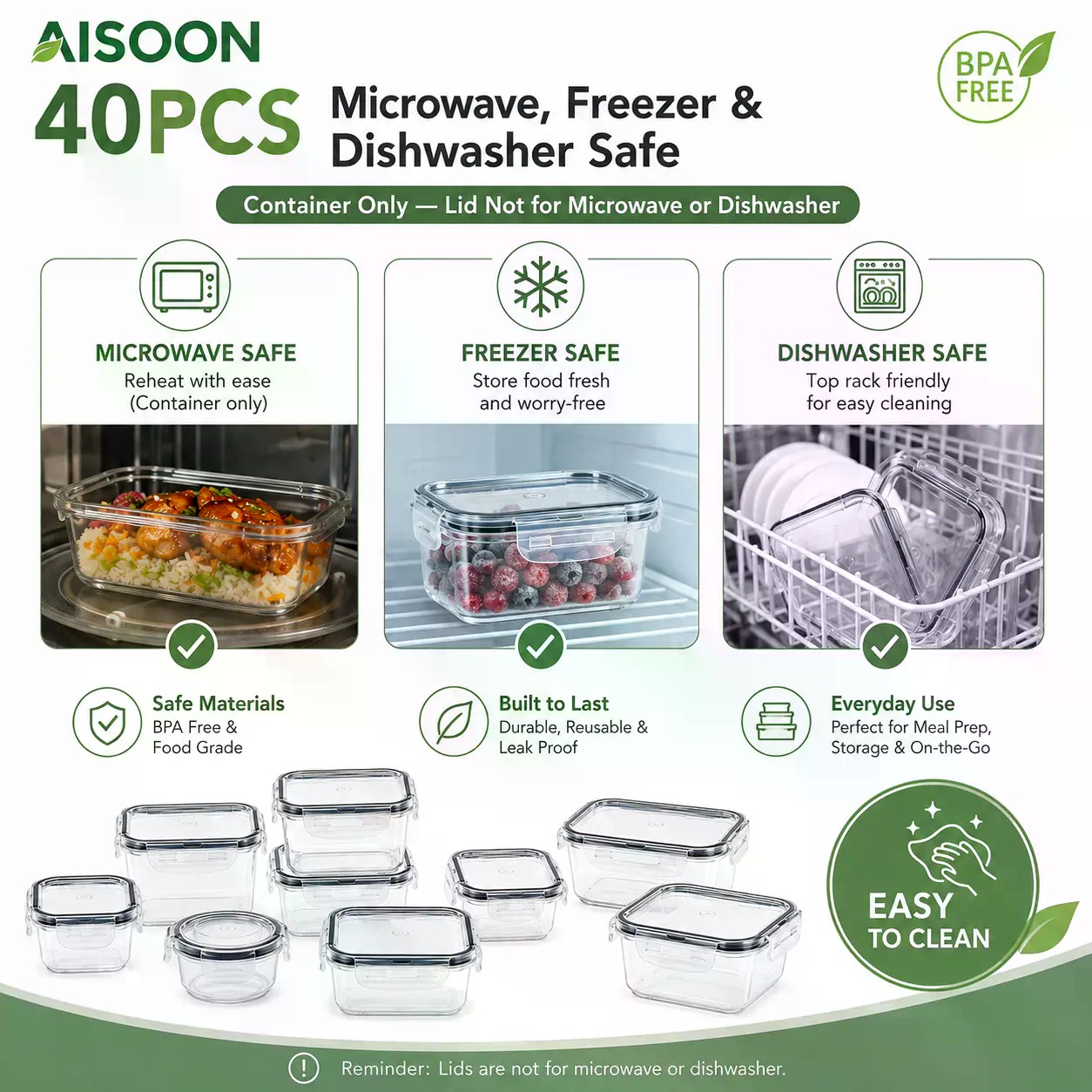 ชุดภาชนะเก็บอาหารซิลิโคนขนาดให - Meal Prep Kitchen บทวิจารณ์และราคา