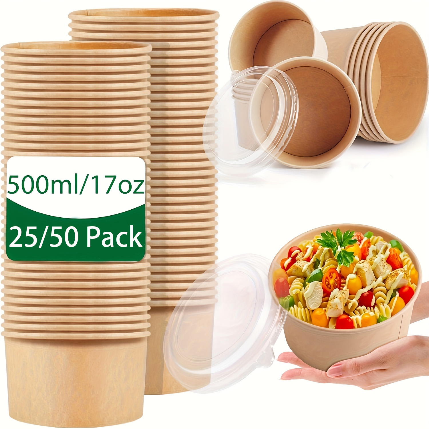 ชามกระดาษขนาด 17 ออนซ์/500 มล. - Meal Prep Plan บทวิจารณ์และราคา