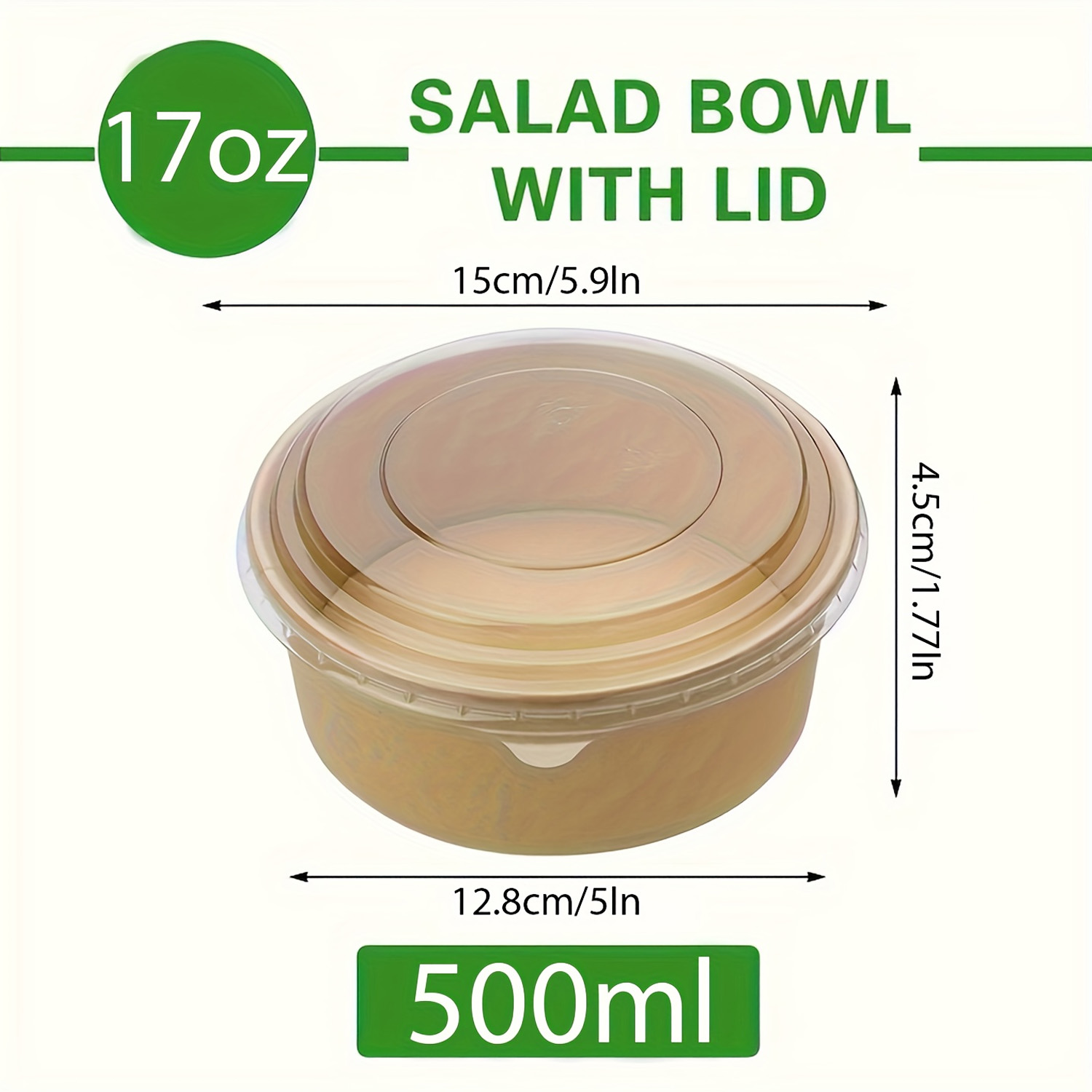 ชามกระดาษขนาด 17 ออนซ์/500 มล. - Meal Prep Plan บทวิจารณ์และราคา