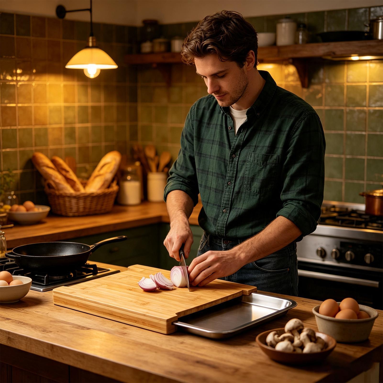 เขียงไม้กันลื่นสำหรับเตรียมอาห - Meal Prep Veggie บทวิจารณ์และราคา
