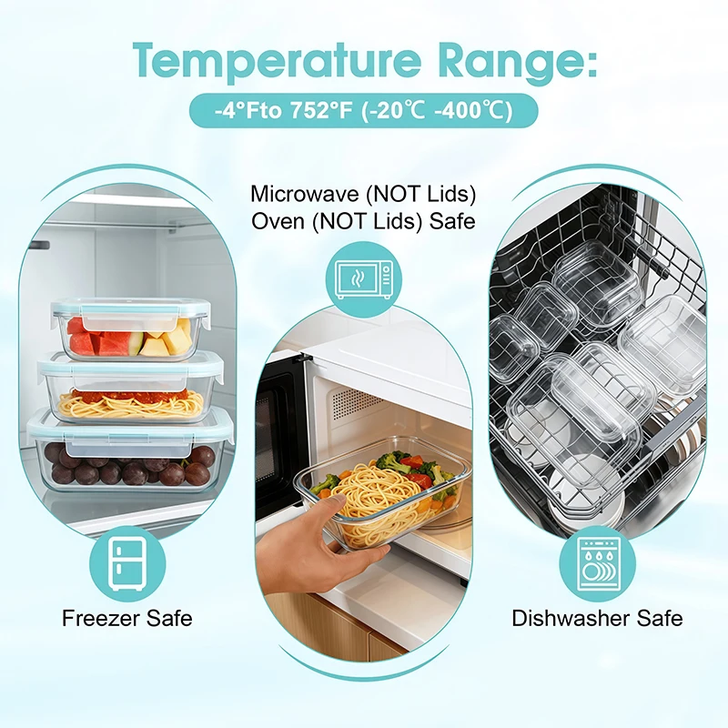กล่องอาหารกลางวันแก้วบอโรซิลิเ - Meal Prep Plan บทวิจารณ์และราคา