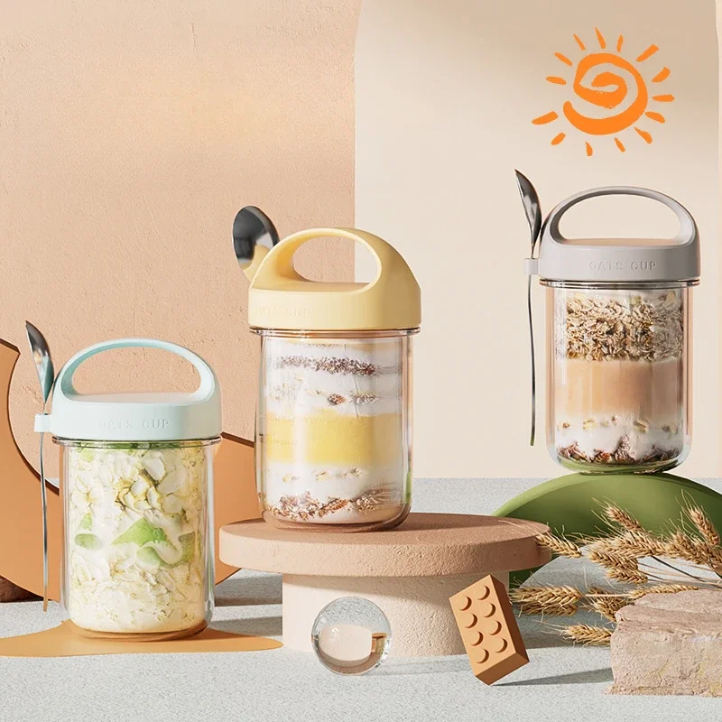 420ML ใหม่ถ้วยอาหารเช้าข้าวโอ๊ - Meal Prep Glass Containers Oven Safe บทวิจารณ์และราคา