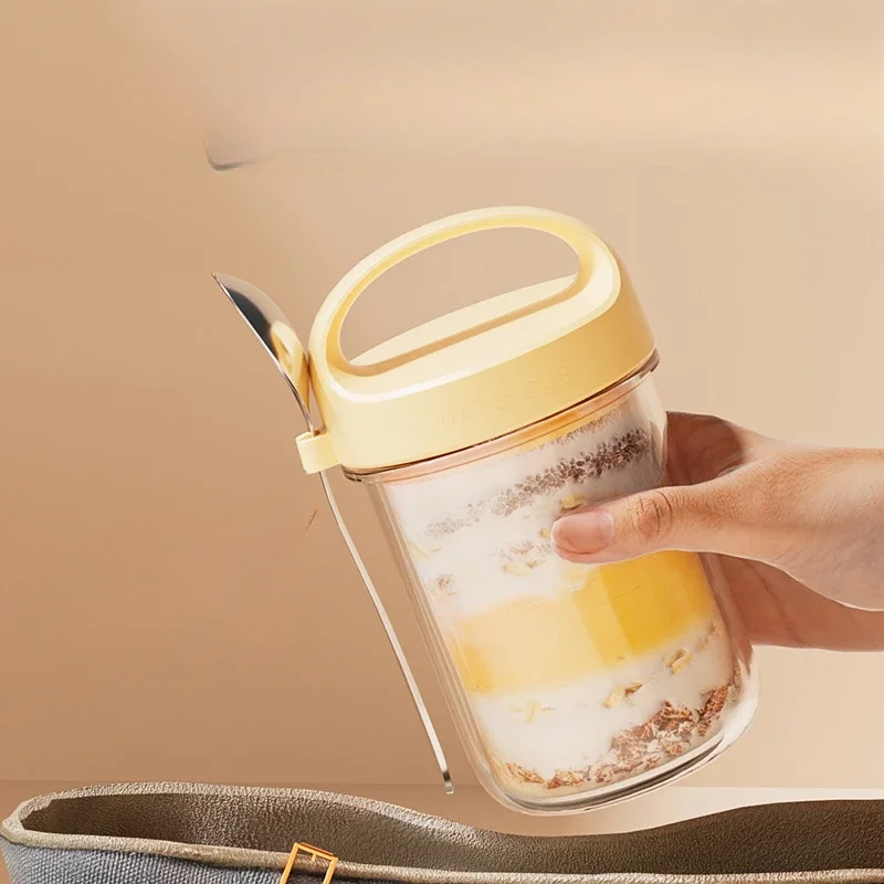 420ML ใหม่ถ้วยอาหารเช้าข้าวโอ๊ - Meal Prep Glass Containers Oven Safe บทวิจารณ์และราคา