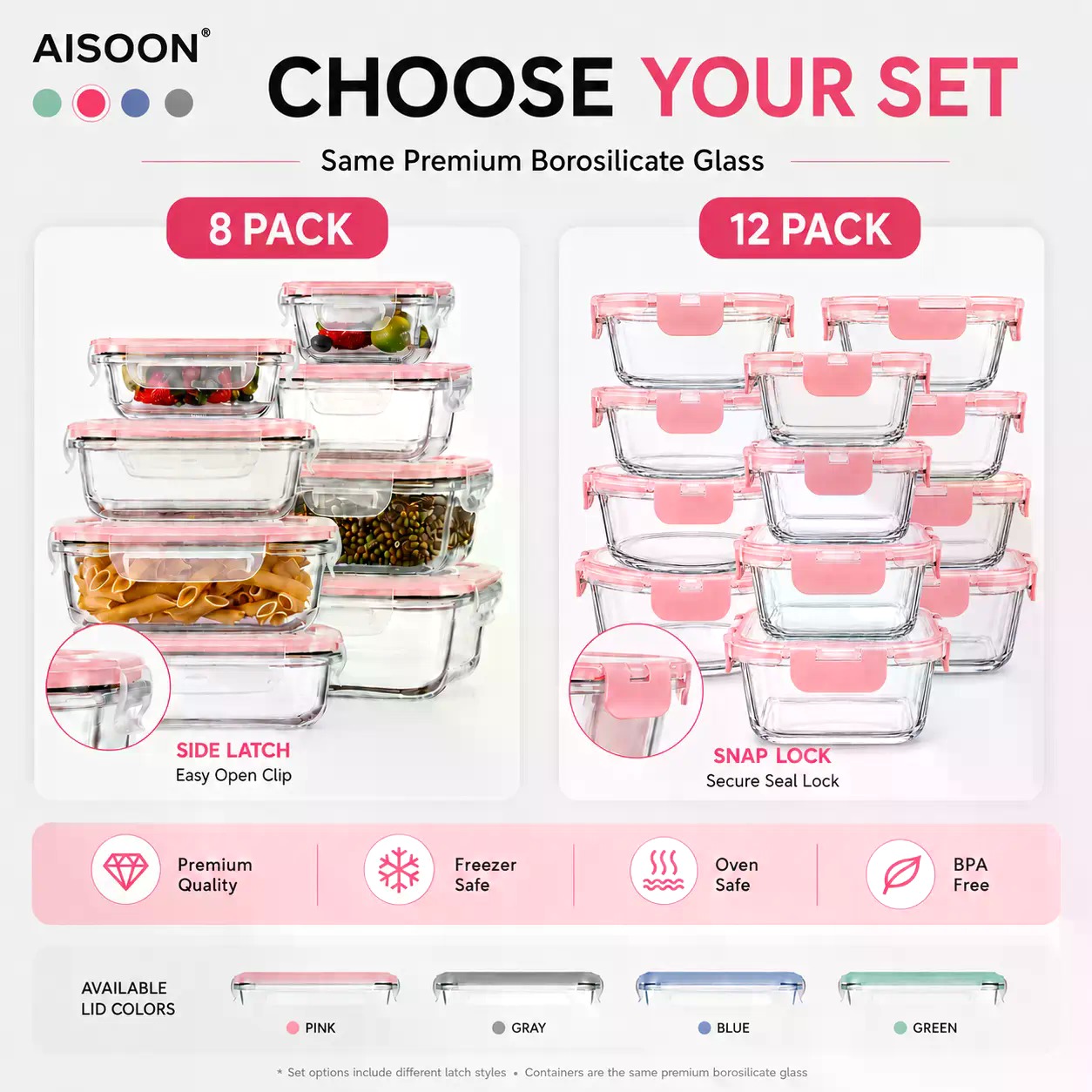 AISOON ชุดภาชนะบรรจุอาหารแก้วบ - Meal Prep Meal Ideas บทวิจารณ์และราคา