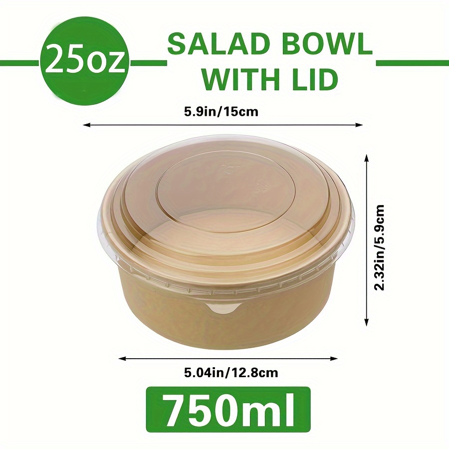 ชามกระดาษขนาด 25 ออนซ์/750 มล. - Meal Prep Plan บทวิจารณ์และราคา