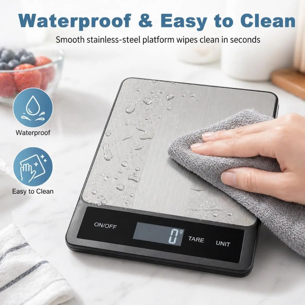 เครื่องชั่งอาหารดิจิตอลกันน้ำ  - Meal Prep Kitchen บทวิจารณ์และราคา