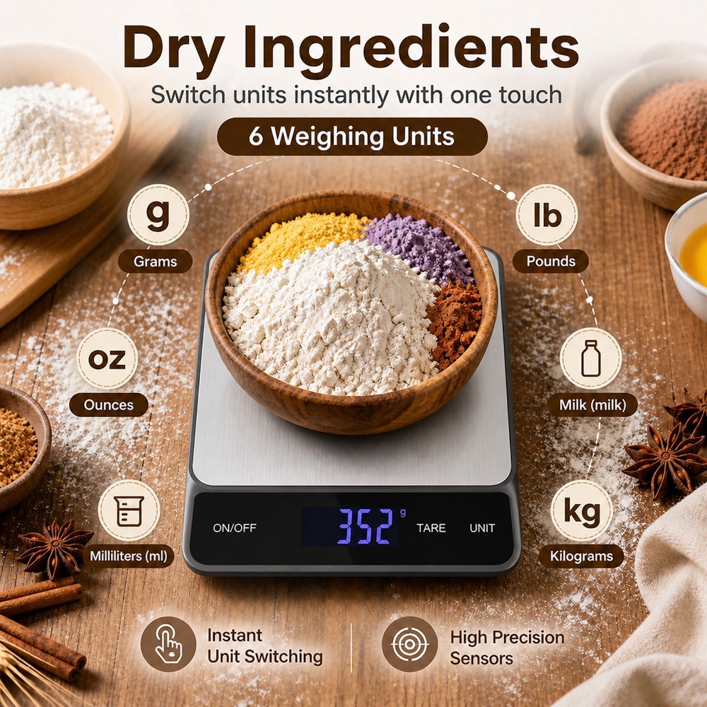 เครื่องชั่งอาหารดิจิตอลกันน้ำ  - Meal Prep Kitchen บทวิจารณ์และราคา