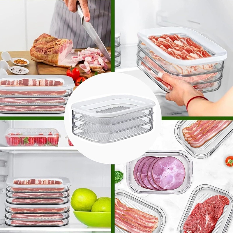 กล่องเก็บเนื้อสัตว์แบบซ้อนได้ส - Meal Prep Plan บทวิจารณ์และราคา
