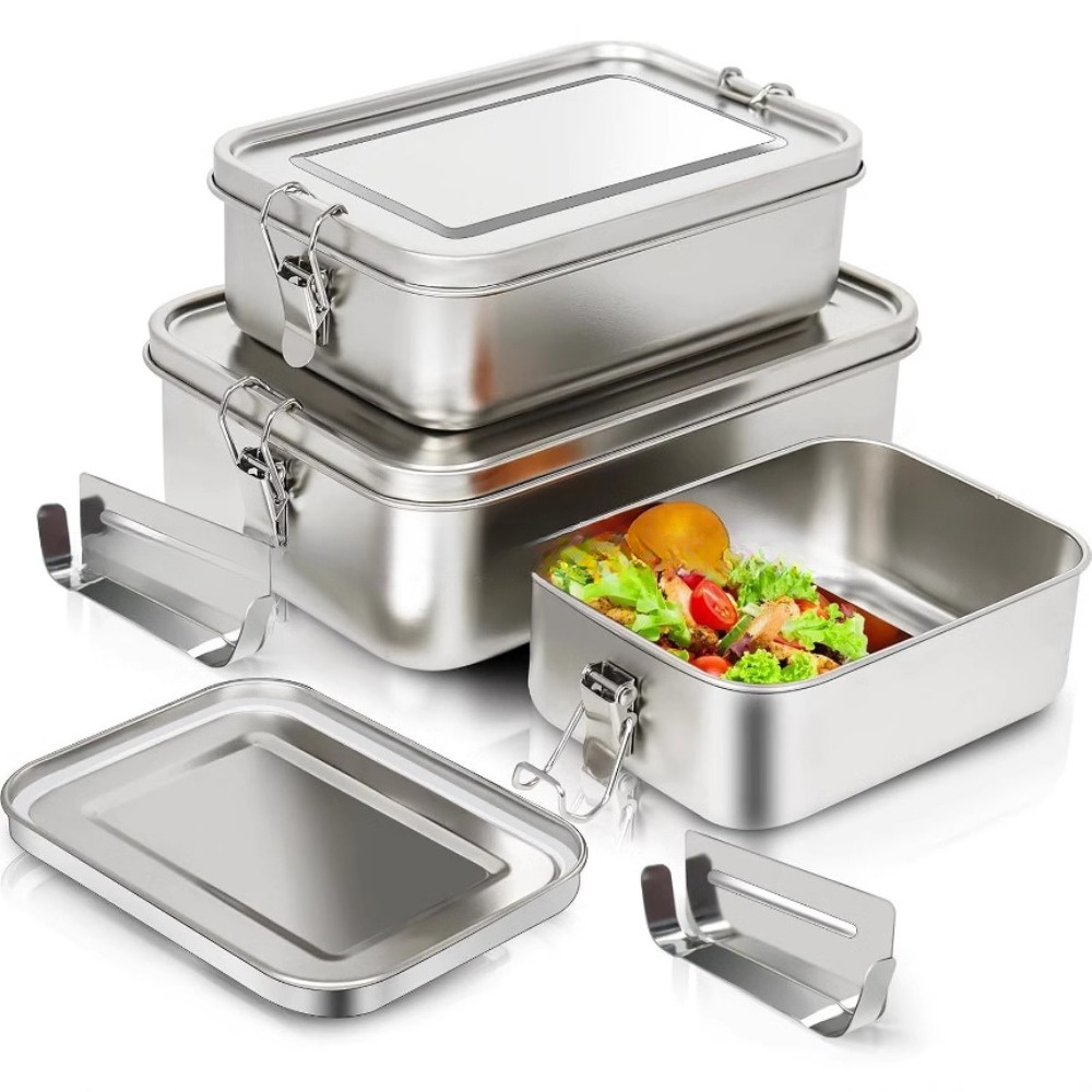 กล่องเบนโตะสแตนเลสกล่องอาหารกล - Meal Prep Tupperware บทวิจารณ์และราคา
