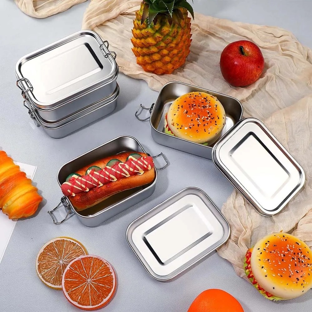 กล่องเบนโตะสแตนเลสกล่องอาหารกล - Meal Prep Tupperware บทวิจารณ์และราคา