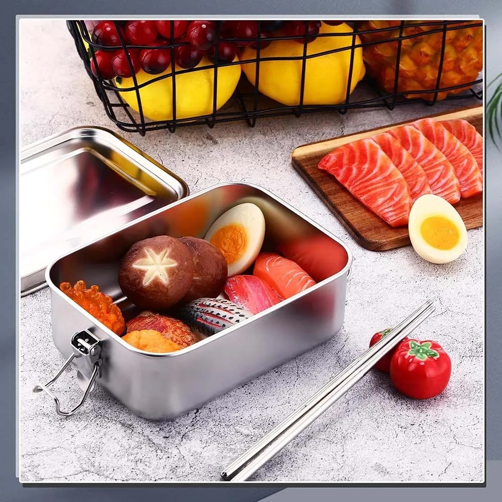 กล่องเบนโตะสแตนเลสกล่องอาหารกล - Meal Prep Tupperware บทวิจารณ์และราคา